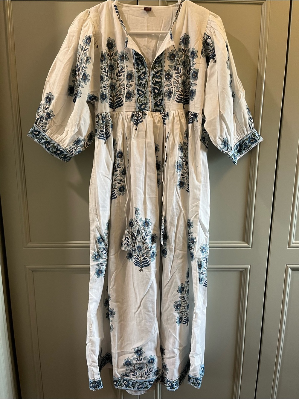 Handblock Maxi Dress
